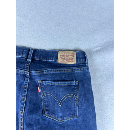 Levi's Classic Bootcut Dark Wash Distressed Jeans - 10