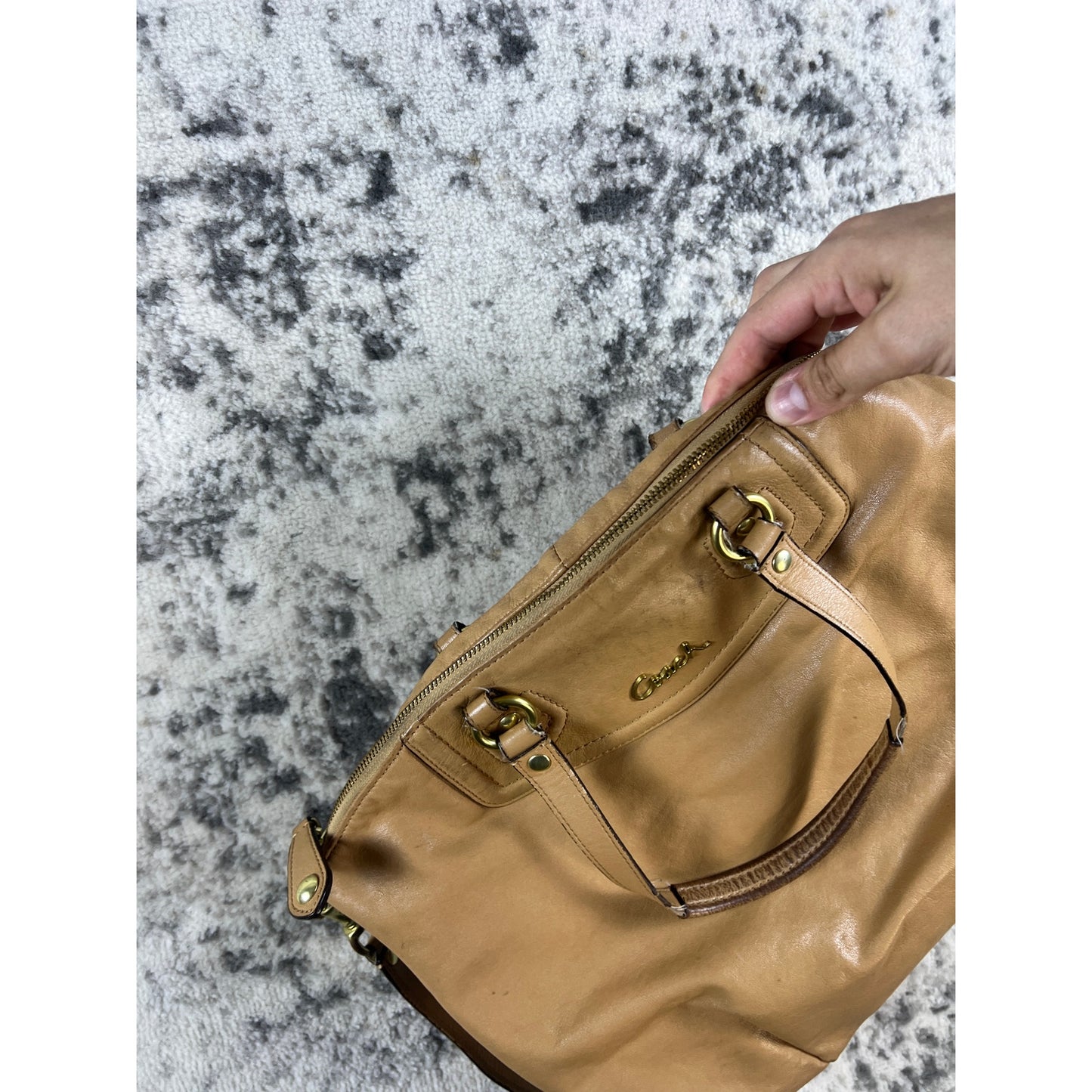 Vintage Coach Tan Satchel/Top Handle Bag