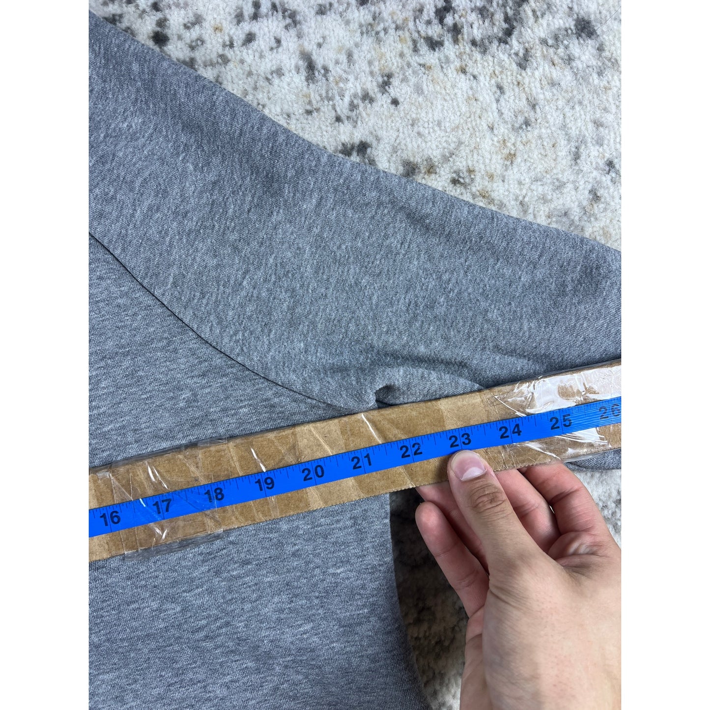 Grey Nike Spellout Hoodie - YL