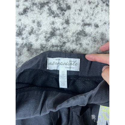 Vintage Aeropostale Sweatpants Adult Medium Black Y2k Baggy Fit