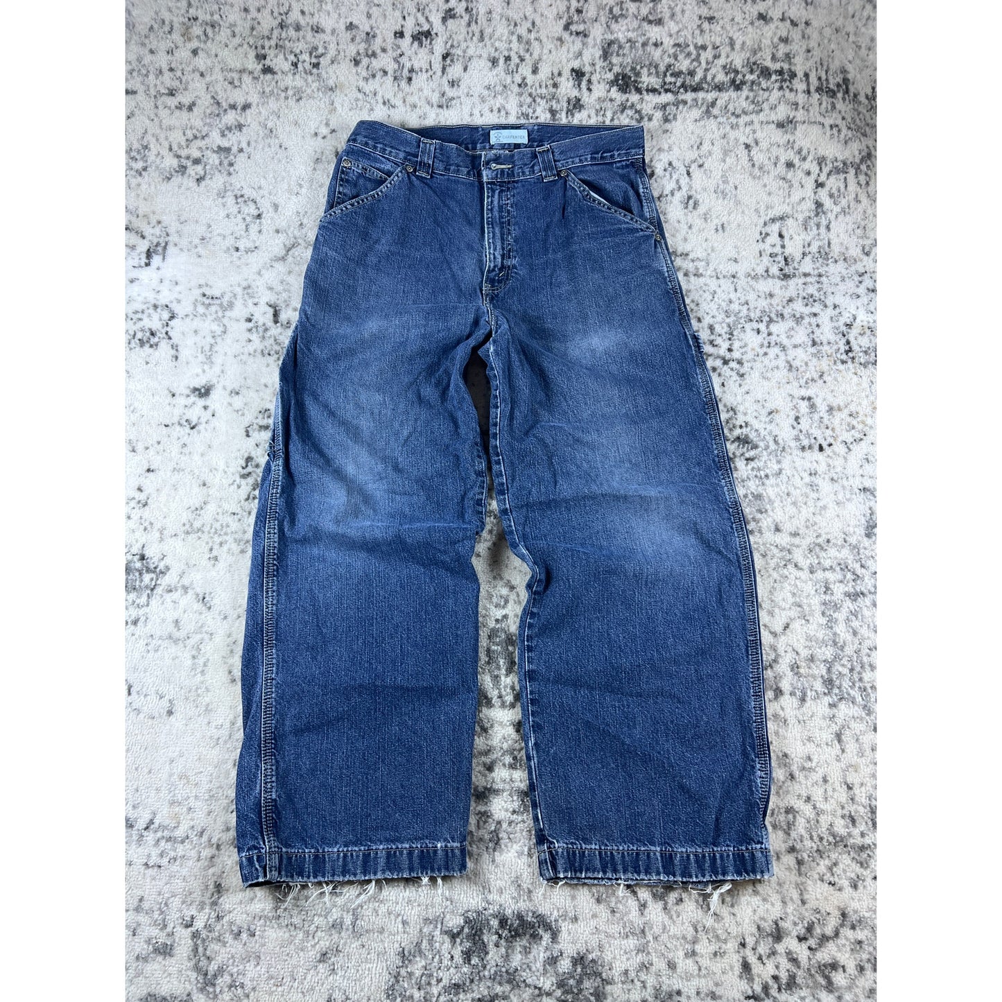 Vintage Arizona Carpenter Jeans Mens 32x27 Blue Baggy Skate Denim Workwear Y2K