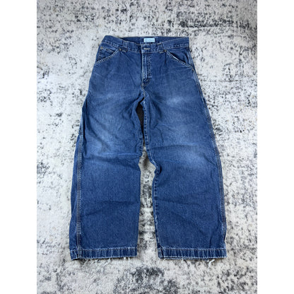 Vintage Arizona Carpenter Jeans Mens 32x27 Blue Baggy Skate Denim Workwear Y2K