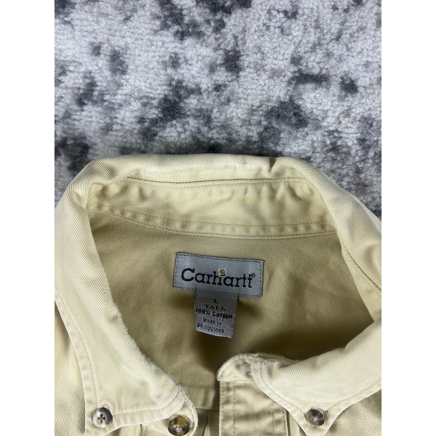 Vintage Yellow Carhartt Button Down Shirt - LT