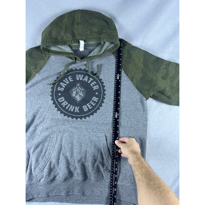 Save Water Drink Beer Camo Hoodie - XL