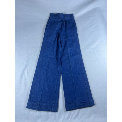 Vintage 70s Wide Leg Denim Jeans - 24x29