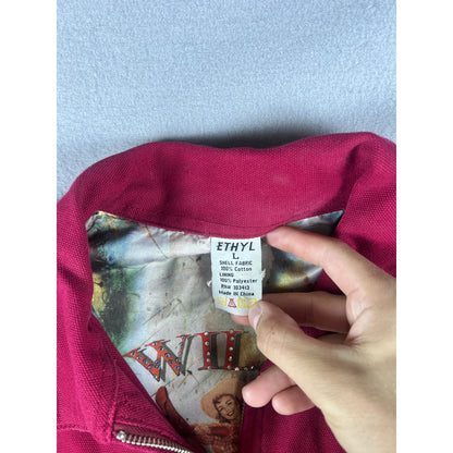 Vintage Ethyl Canvas Work Jacket Pinup Wild West Lining - L