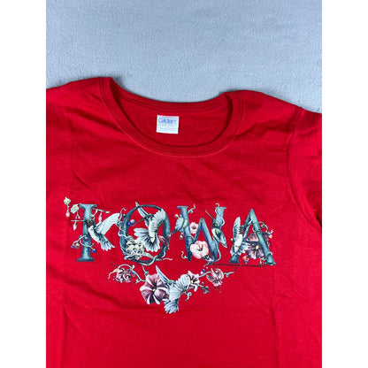 Iowa Floral Hummingbird Top Womens - M