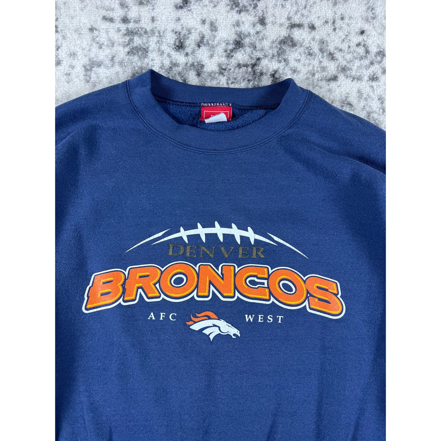 Vintage Navy Blue Denver Broncos Sweatshirt - XL