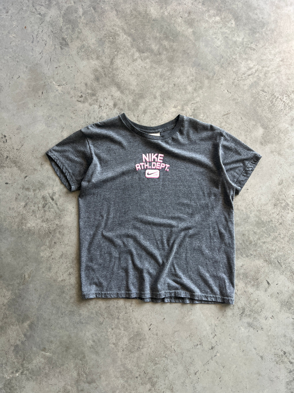 Vintage Dark Grey Nike Athletic Dpt Shirt - M