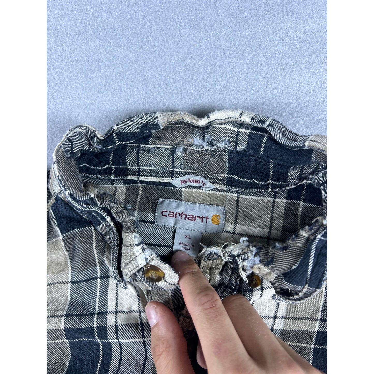 Carhartt Flannel Distressed Shirt - XL