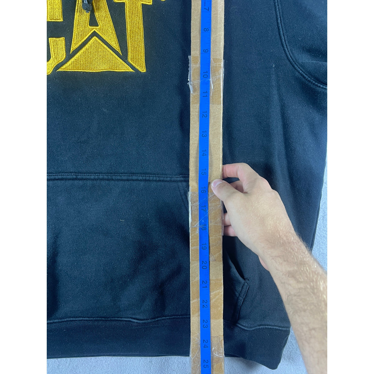 Caterpillar Spellout Hoodie Sweatshirt - XL