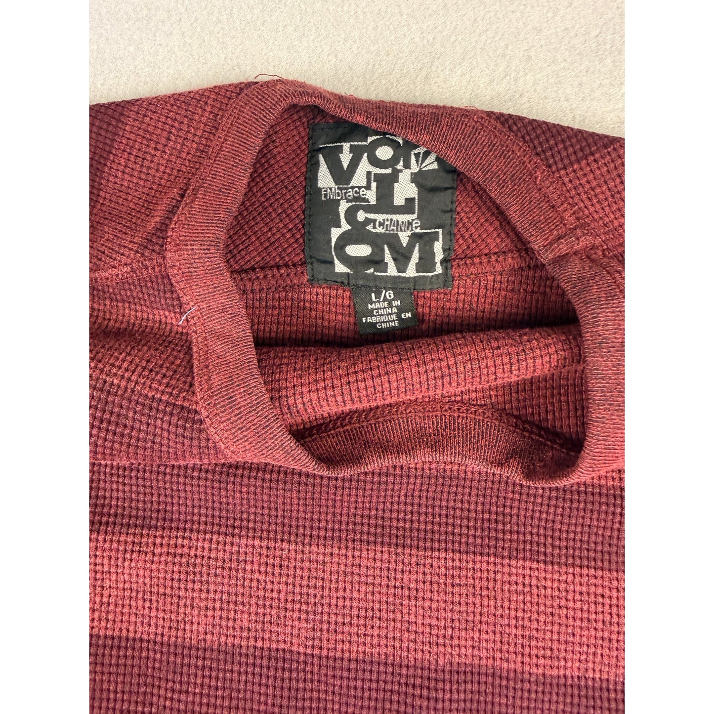 Volcom Waffle Knit Thermal Shirt - L