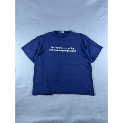 Vintage Y2K Funny Humor Slogan Shirt - XL