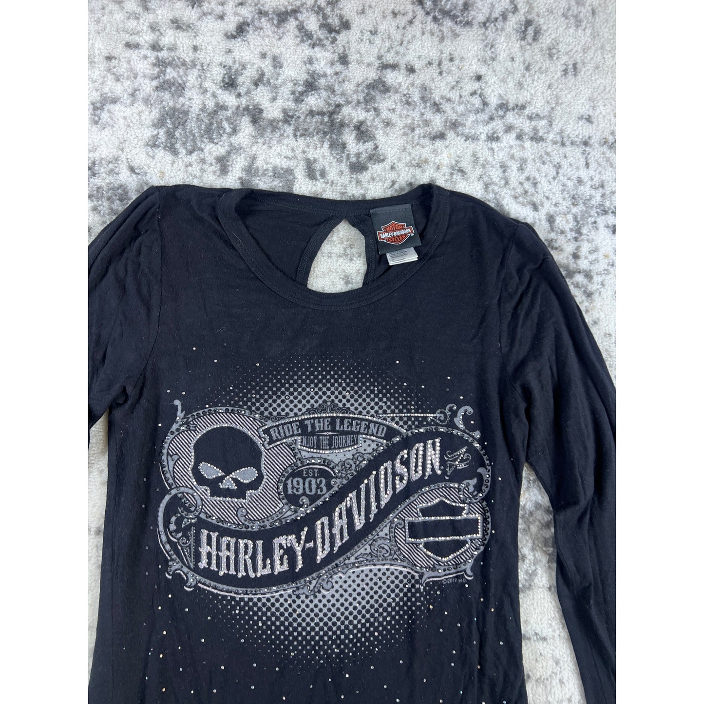 Harley Davidson Rhinestone Top - S