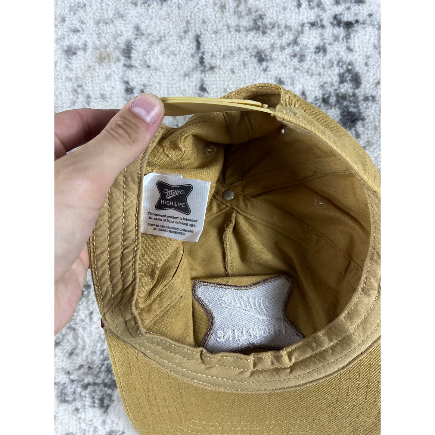 Vintage Tan Miller High Life Rope Hat