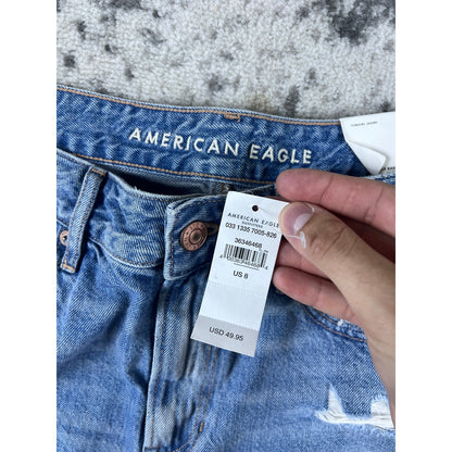 Y2k American Eagle Blue Denim Shorts - 8