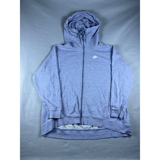 Nike Funnel Neck Hoodie Purple Full Zip - 3XL