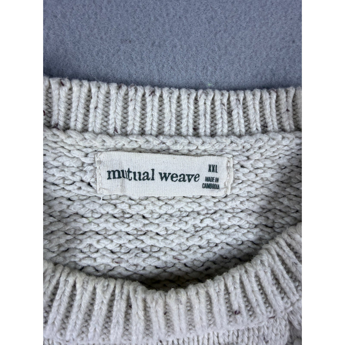 Mutual Weave Cable Knit Fisherman Sweater - XXL