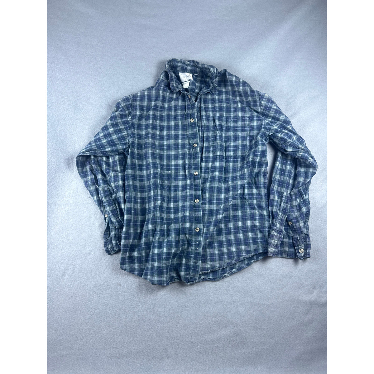 Vintage Profile Flannel Plaid Men Shirt - M
