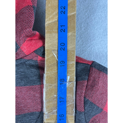 No Boundaries Buffalo Plaid Hoodie Jacket Youth - S