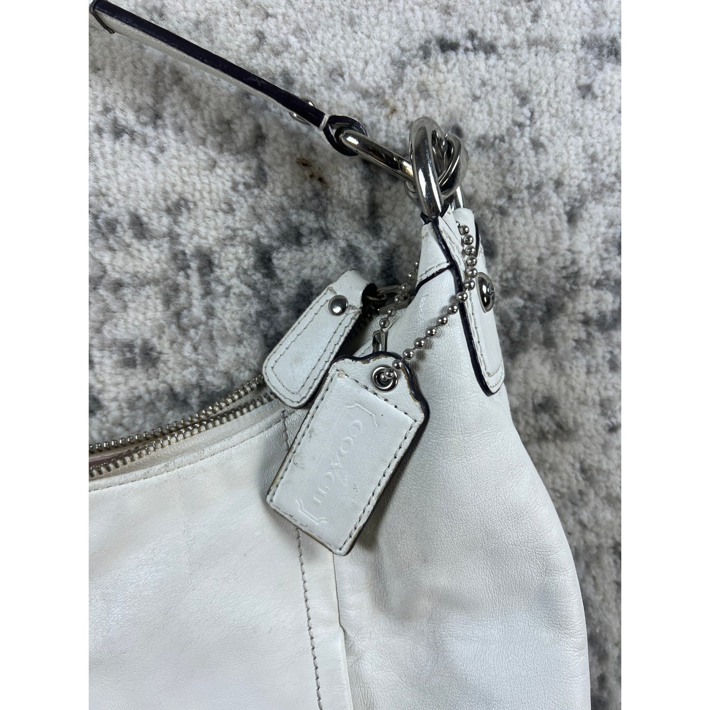 Vintage Coach Kristin White leather Hobo Bag