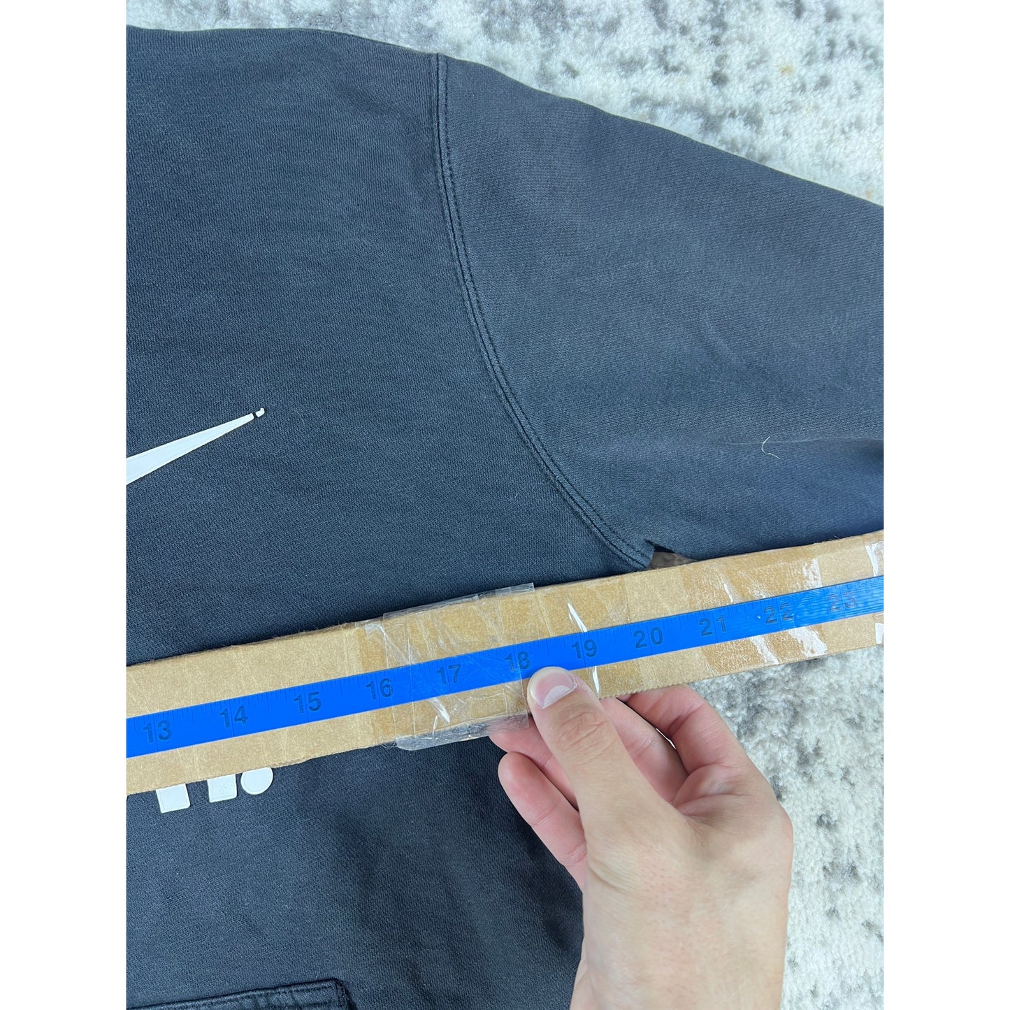 Black Nike Spellout Hoodie Mens - M