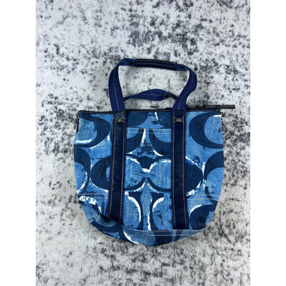 Vintage Coach 2-Tone Canvas Tote - 70051