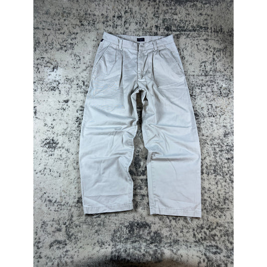 Vintage Cream Dockers Pleated Pants - 32
