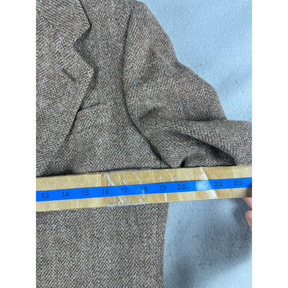 Vintage Harris Tweed Scottish Wool Herringbone Blazer - 38
