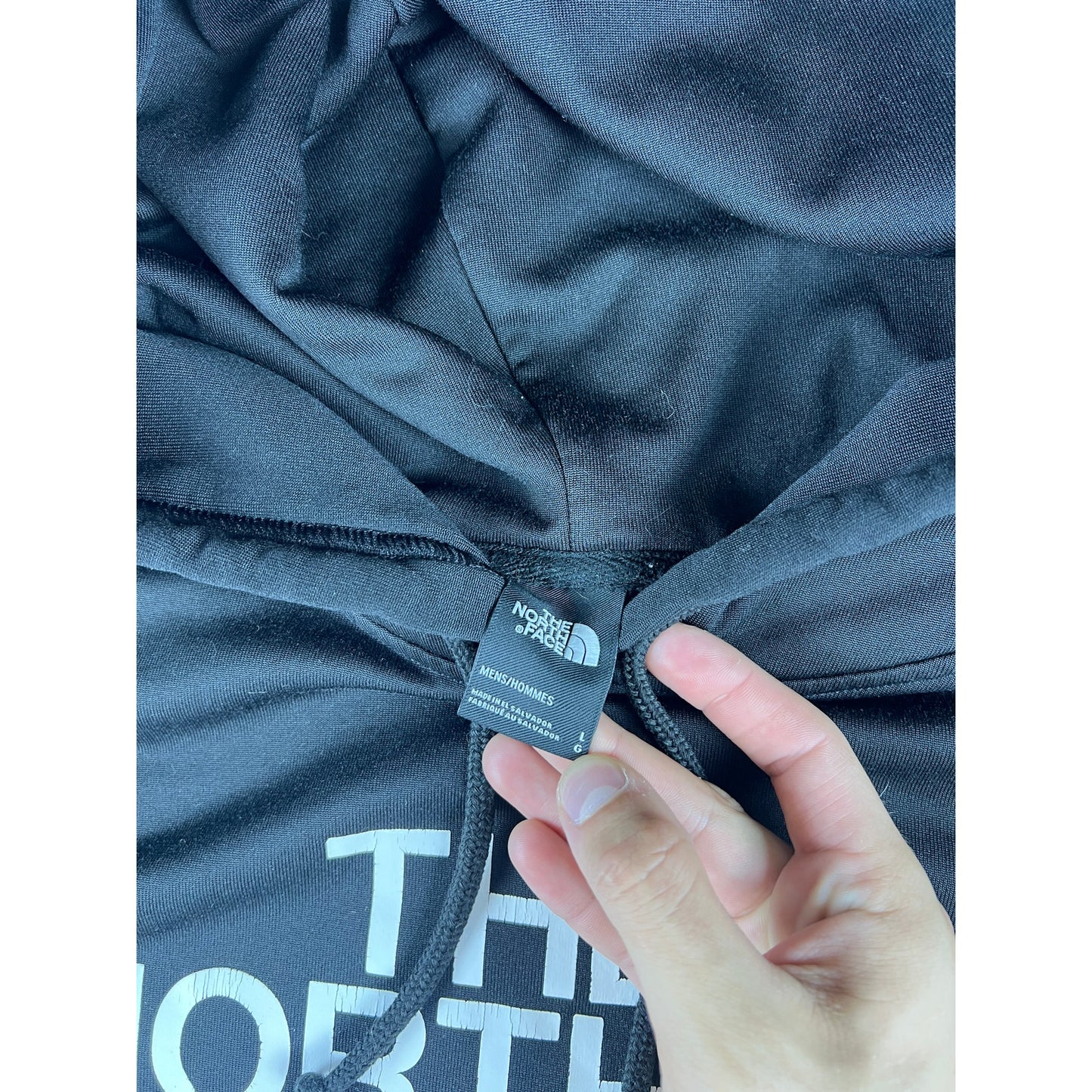 The North Face Black Logo Hoodie - L