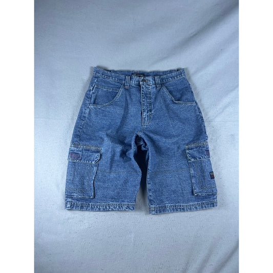Vintage Y2K No Boundaries Denim Cargo Shorts - 34