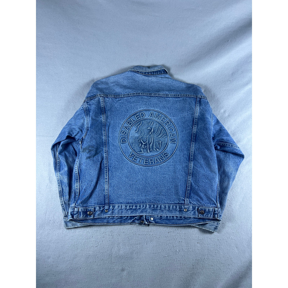 Vintage Disabled American Veterans Denim Jacket - XL