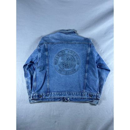 Vintage Disabled American Veterans Denim Jacket - XL