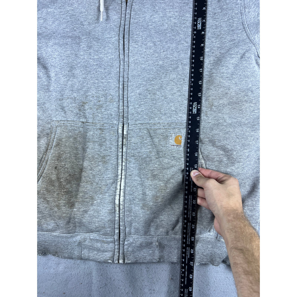 Carhartt Grunge Distressed Hoodie - L