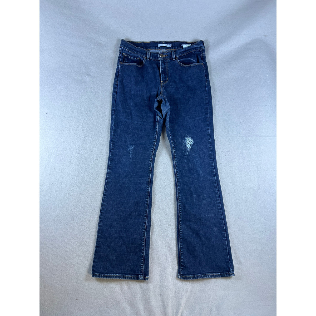 Levi's Classic Bootcut Dark Wash Distressed Jeans - 10