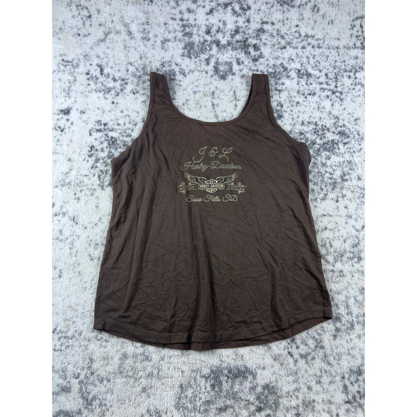 Vintage Brown Harley Davidson Tank Top - XL