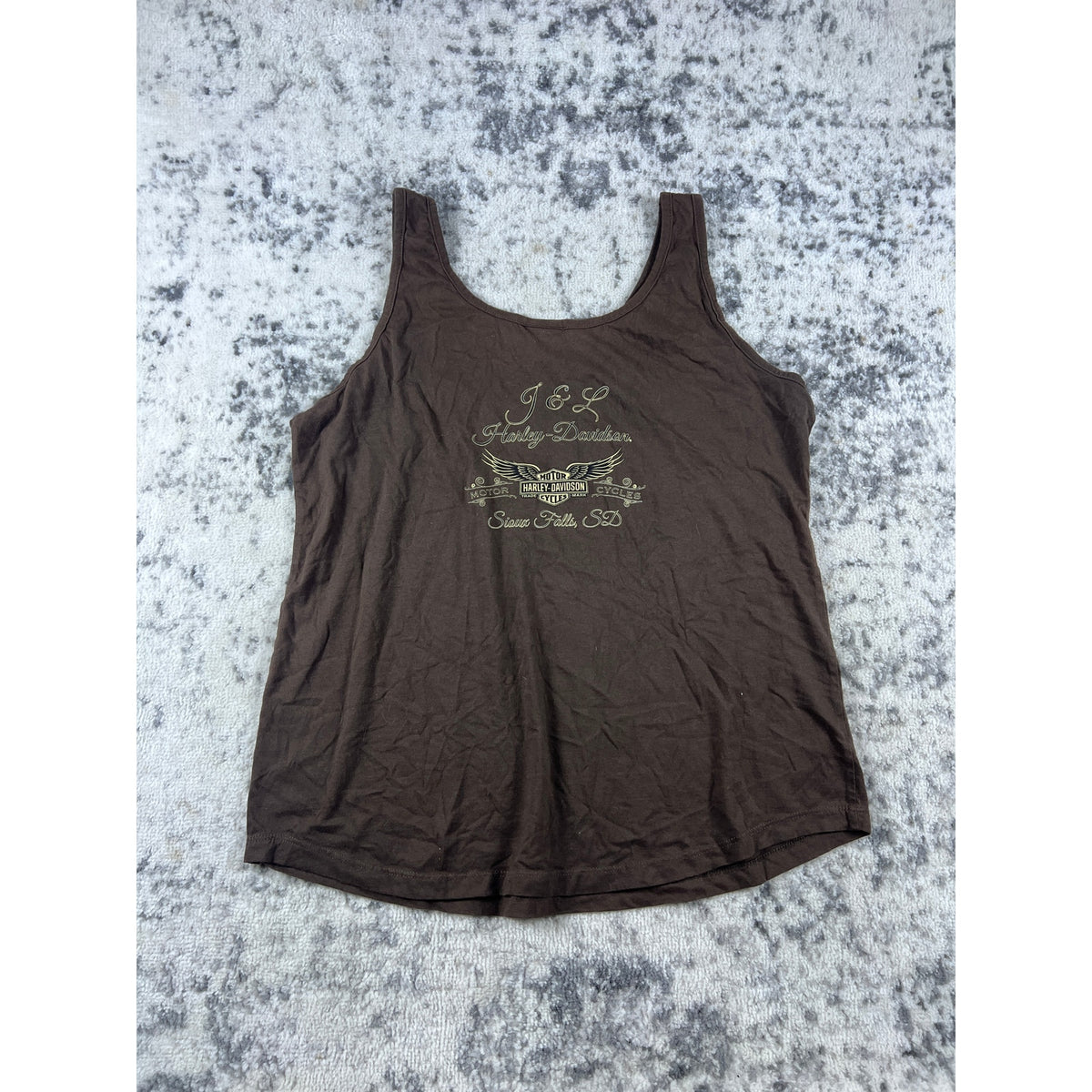Vintage Brown Harley Davidson Tank Top - XL