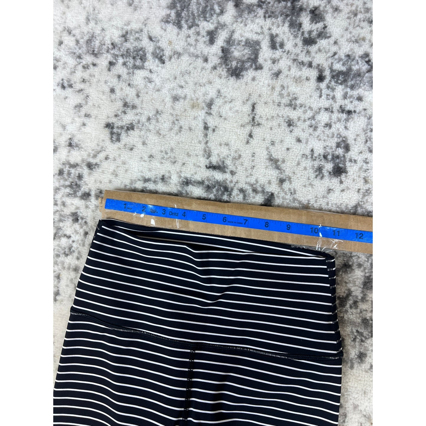 Lululemon Pants Womens Black White Striped High Rise - 6
