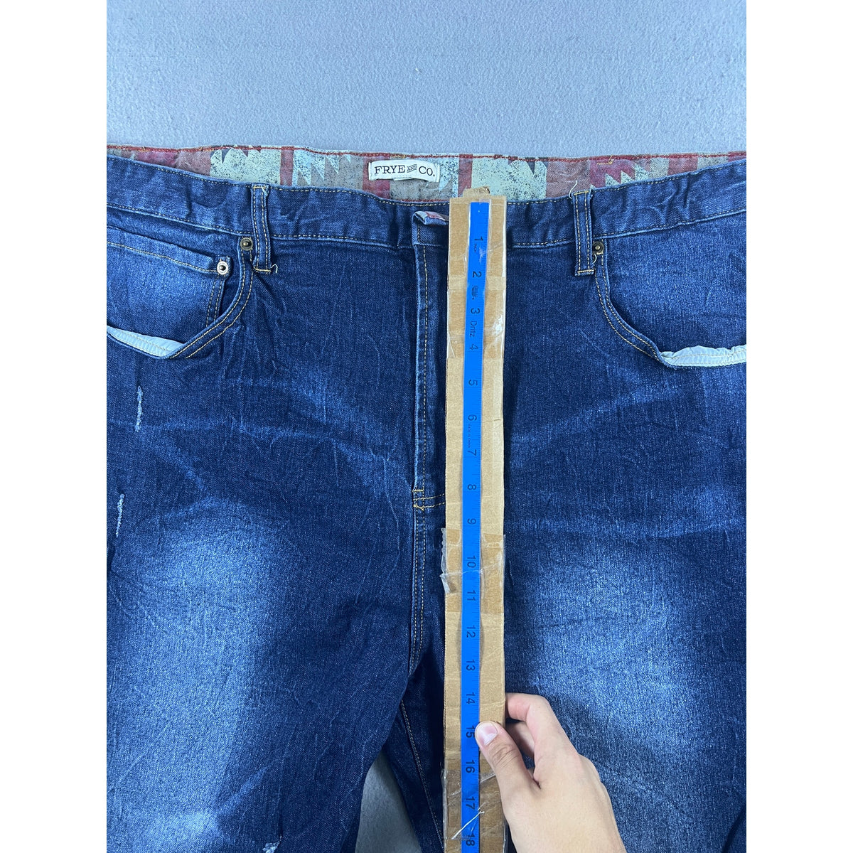 Frye and Co Distressed Denim Jeans - 44x30