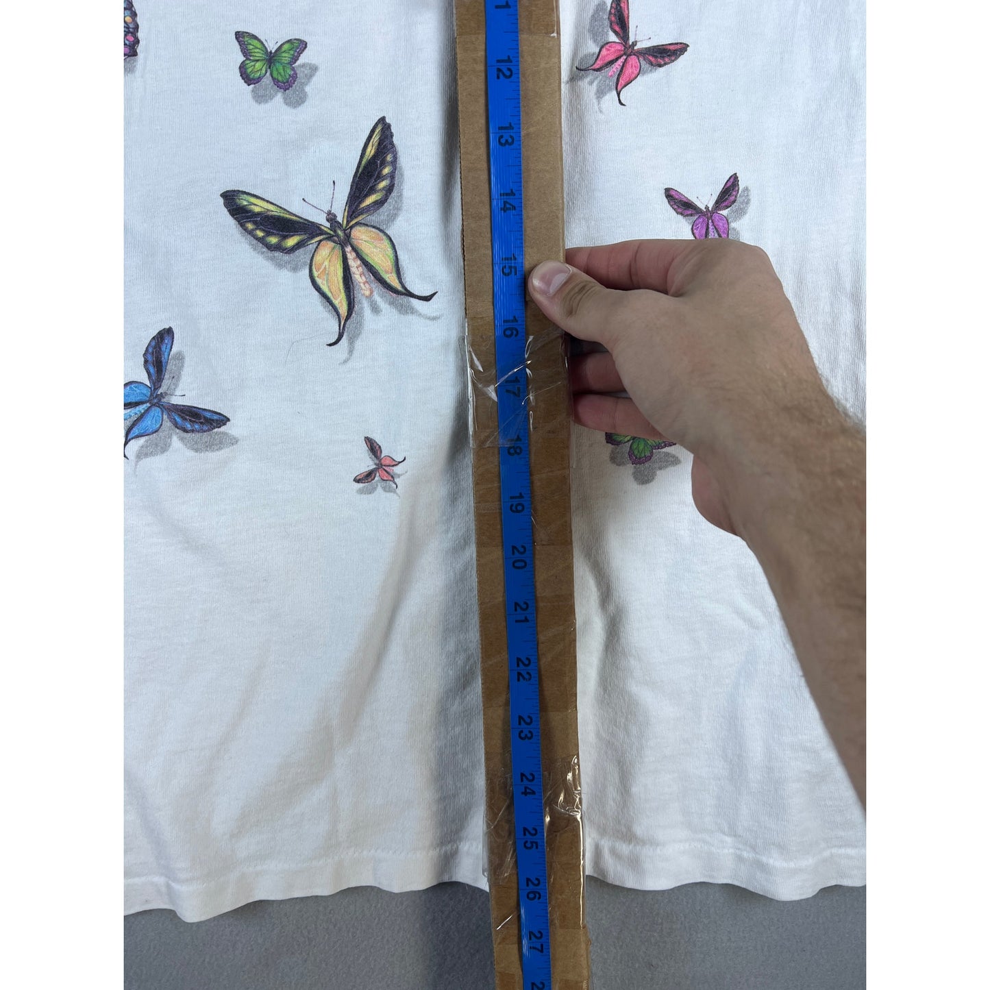 Vintage 1996 Human-i-Tees Butterfly T-Shirt - L