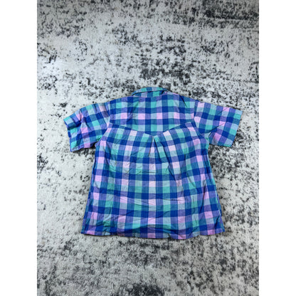 Vintage Madras Plaid Shirt - M