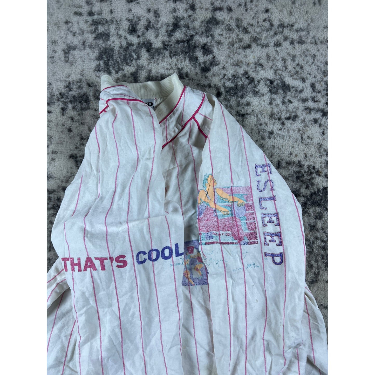 Vintage ESLEEP Baseball Sleep Shirt - L