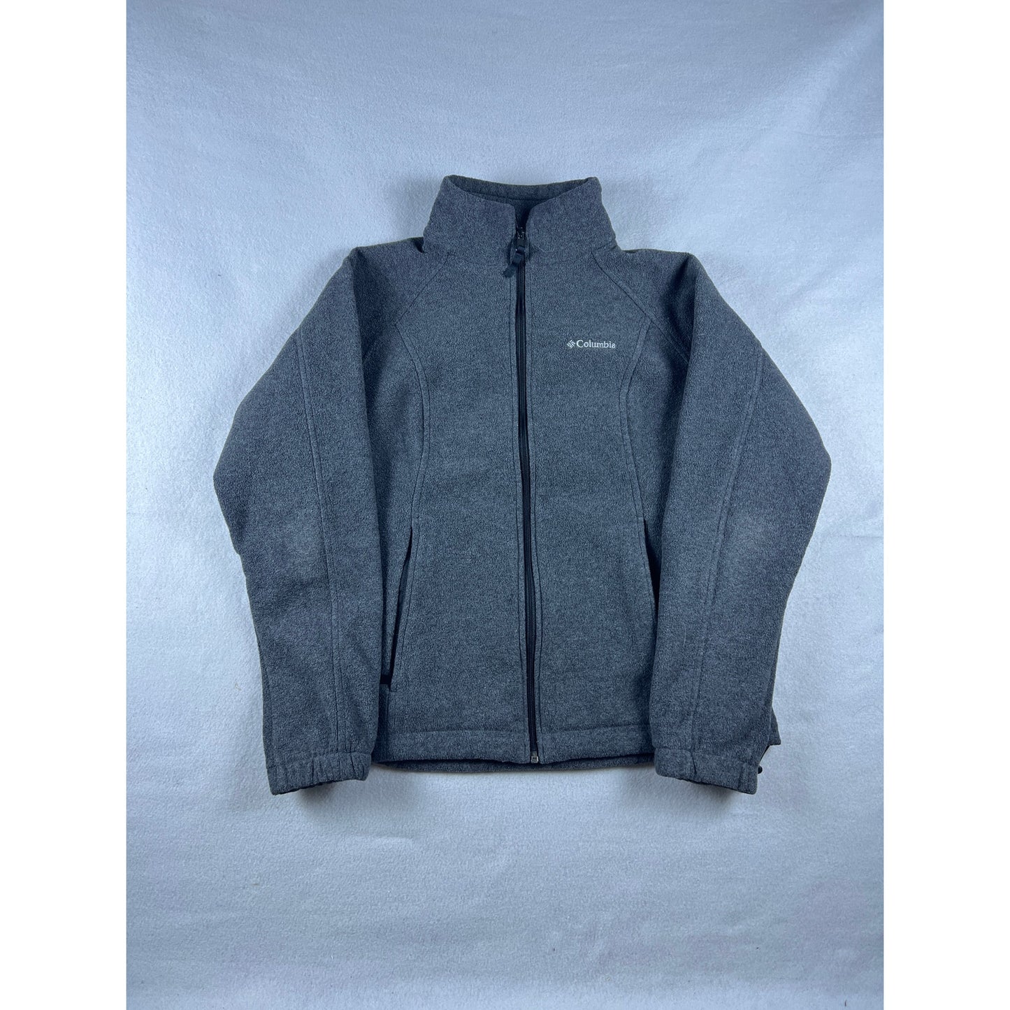 Columbia Gray Fleece Full Zip Jacket - M
