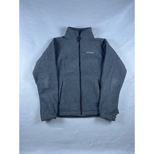 Columbia Gray Fleece Full Zip Jacket - M