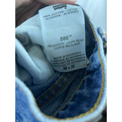 Vintage Levi's 550 Relaxed Fit Straight Denim Jeans - 36x30
