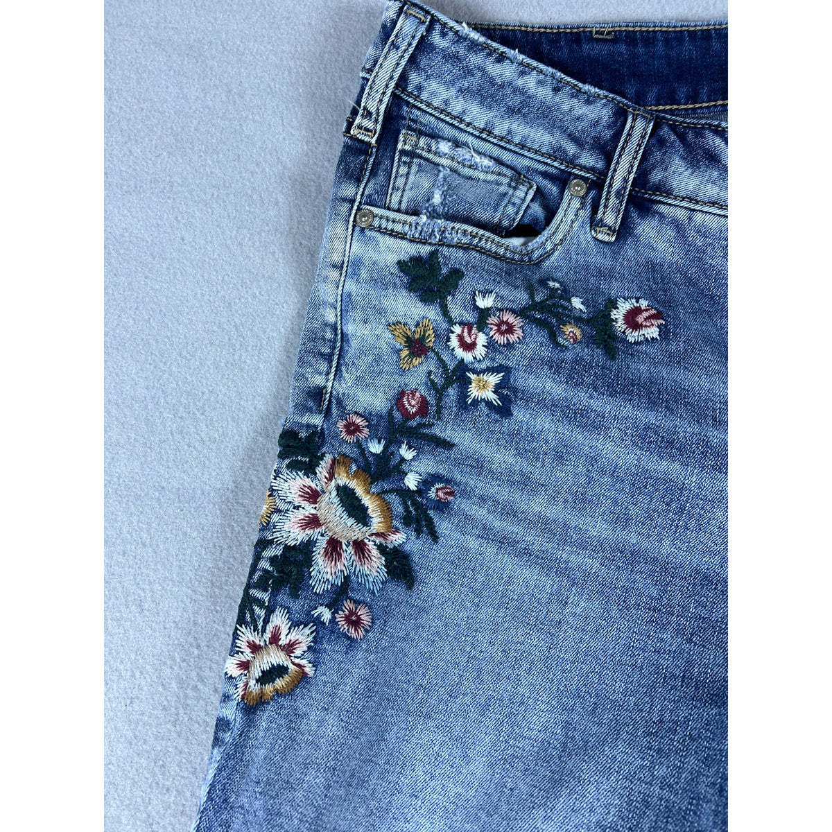 Silver Jeans Floral Embroidered Skinny Womens - 38x33