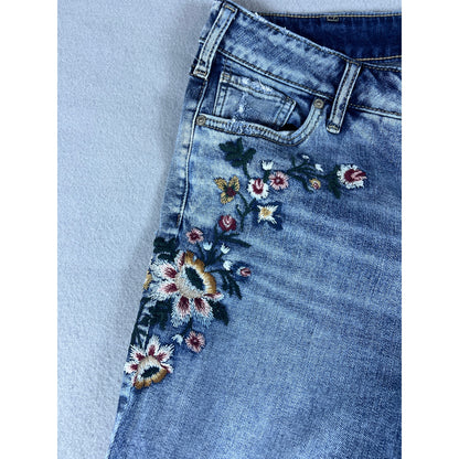 Silver Jeans Floral Embroidered Skinny Womens - 38x33