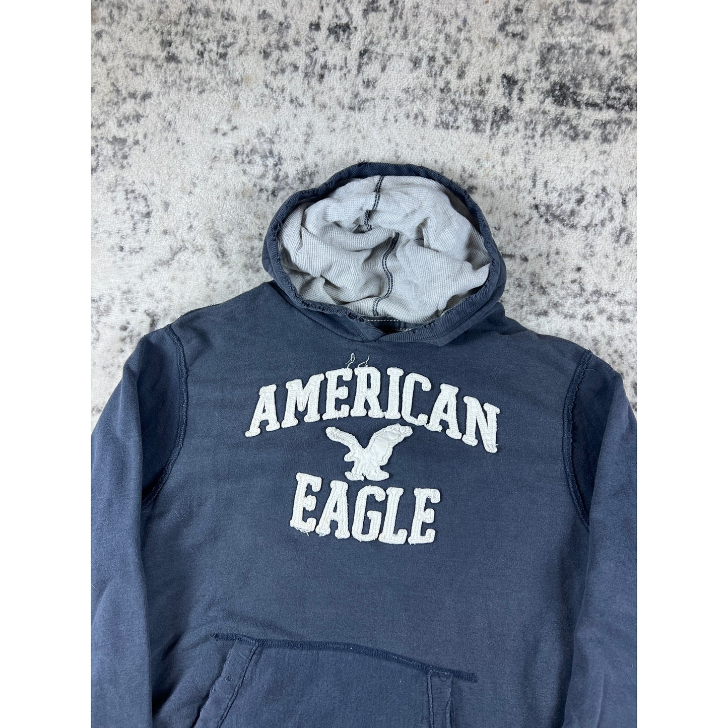 Vintage American Eagle Spellout Hoodie - L