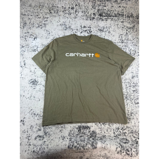 Vintage Tan Carhartt Spellout T-shirt - XXL