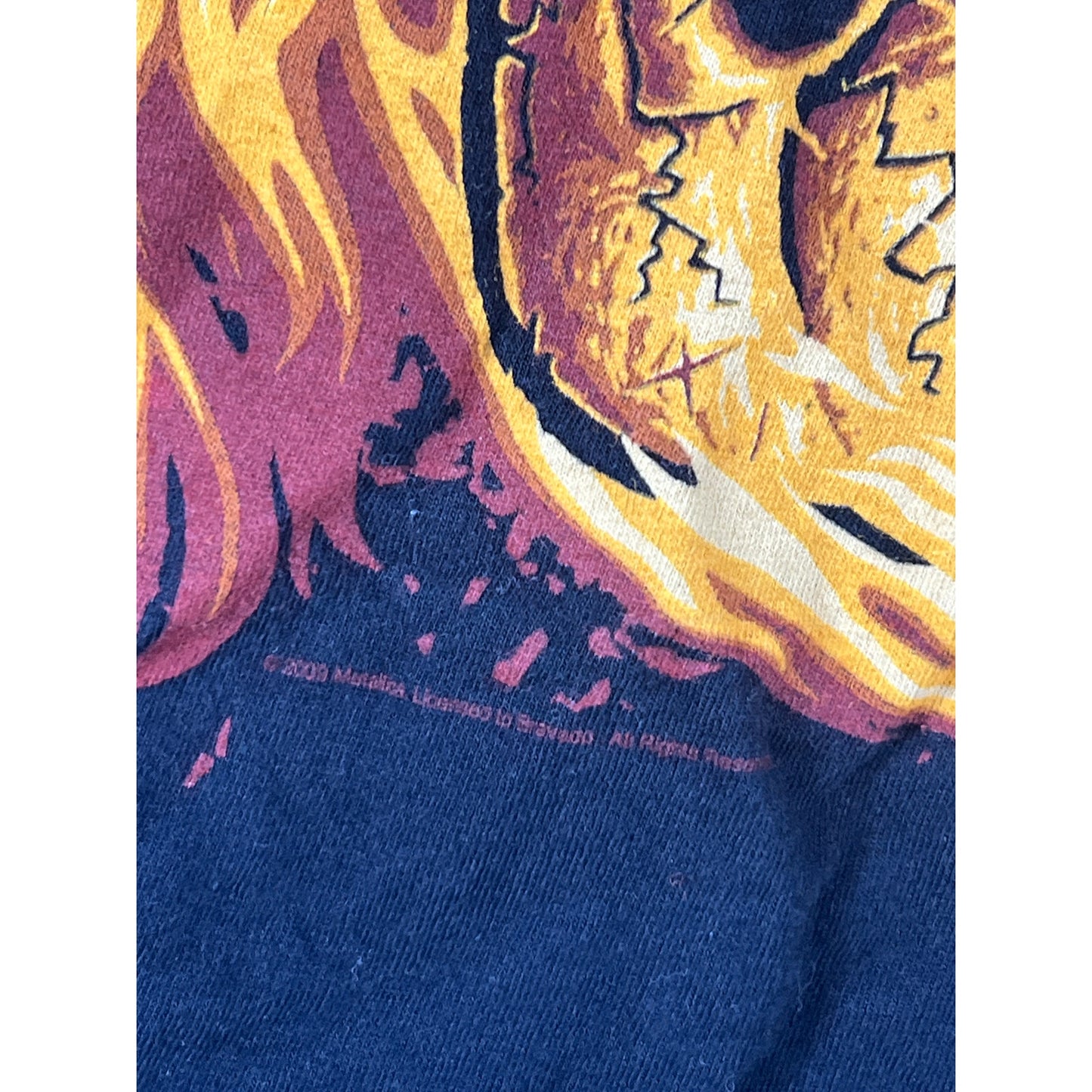 Metallica Flaming Skulls Graphic T-Shirt - L